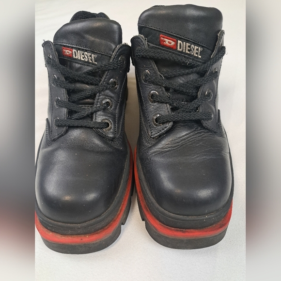 Diesel Steel Cap Mens Leather Boots Size 9 - Picture 2 of 13